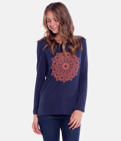 NAMASTE L/S TEE NAVY