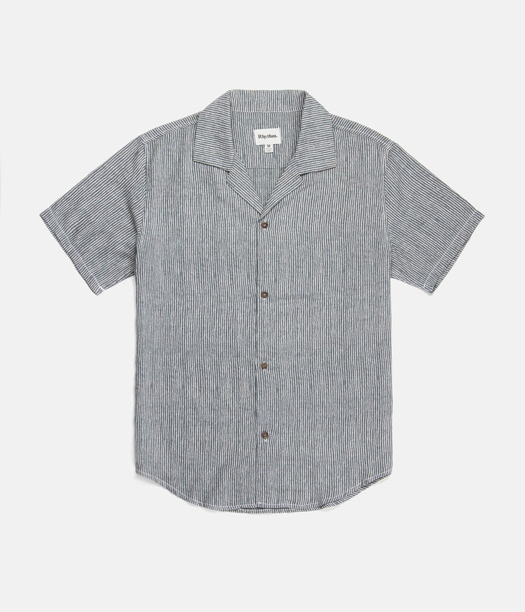 VACATION STRIPE SS SHIRT INDIGO