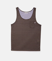 EVERYDAY STRIPE SINGLET CHARCOAL