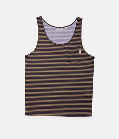 EVERYDAY STRIPE SINGLET CHARCOAL