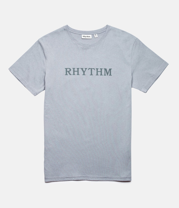 RHYTHM CLASSIC T-SHIRT STONE BLUE FRONT