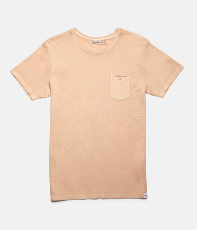 RHYTHM EVERYDAY WASH T-SHIRT VINTAGE PEACH FRONT