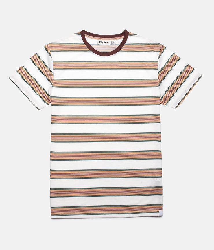 RHYTHM EVERYDAY STRIPE T-SHIRT JAVA FRONT