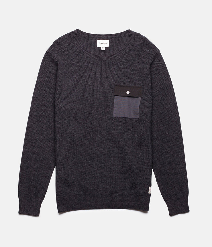 RHYTHM BUNKER KNIT BLACK FRONT