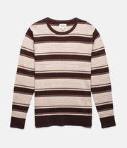 RHYTHM RETRO STRIPE KNIT VINTAGE BROWN FRONT