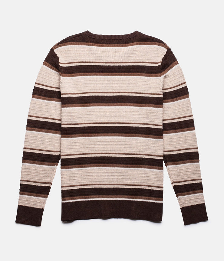 RHYTHM RETRO STRIPE KNIT VINTAGE BROWN BACK