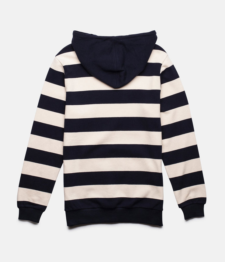 RHYTHM RUGBY STRIPE HOOD NAVY BACK