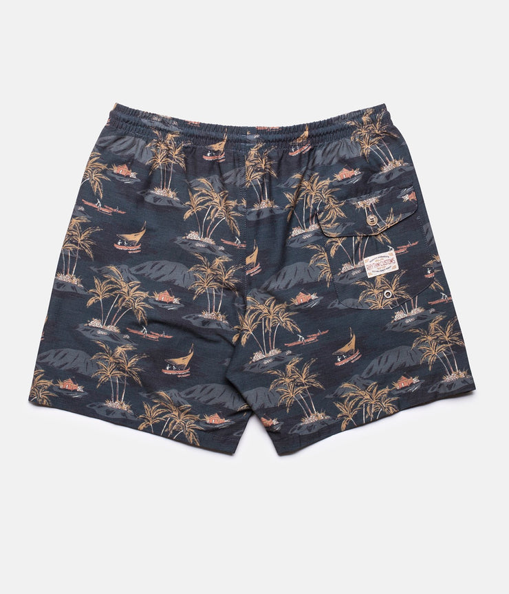 RHYTHM WAIKIKI BEACH SHORT NAVY BACK