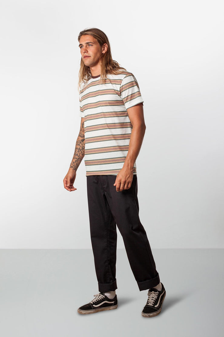 RHYTHM EVERYDAY STRIPE T-SHIRT JAVA MODEL FRONT