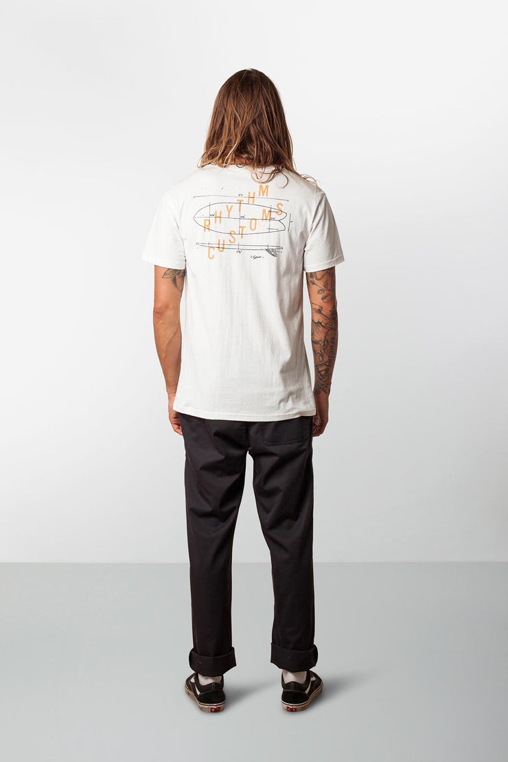 RHYTHM CAMERA COLLECTOR T-SHIRT WHITE MODEL BACK