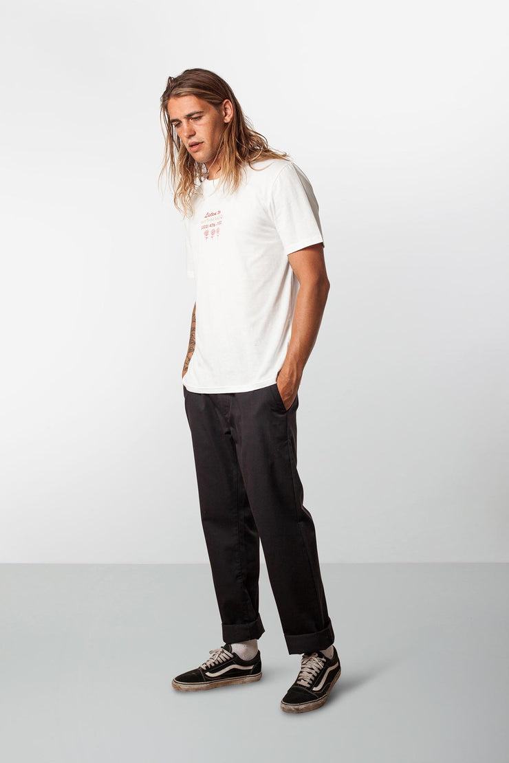 RHYTHM DAISY RADIO T-SHIRT WHITE MODEL BACK