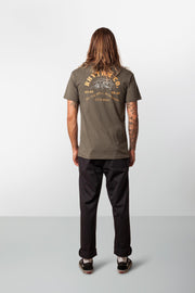 RHYTHM CAMPER T-SHIRT OLIVE MODEL BACK