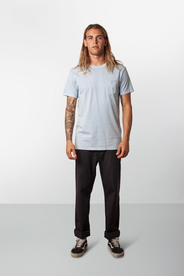 RHYTHM EVERYDAY WASH T-SHIRT VINTAGE CLOUD MODEL FRONT