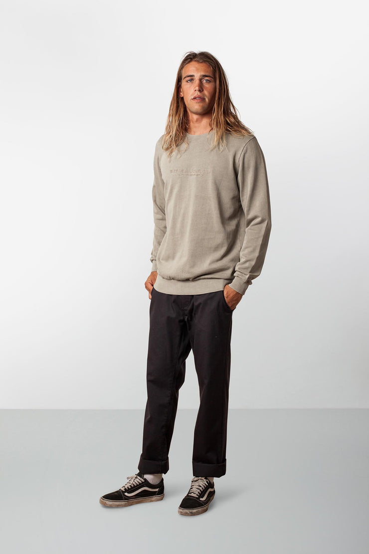 RHYTHM WASHED OUT PULLOVER VINTAGE SAGE MODEL BACK