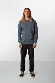 RHYTHM WASHED OUT PULLOVER VINTAGE NAVY MODEL FRONT