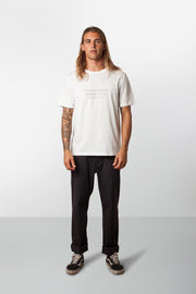 RHYTHM BASE T-SHIRT WHITE MODEL FRONT