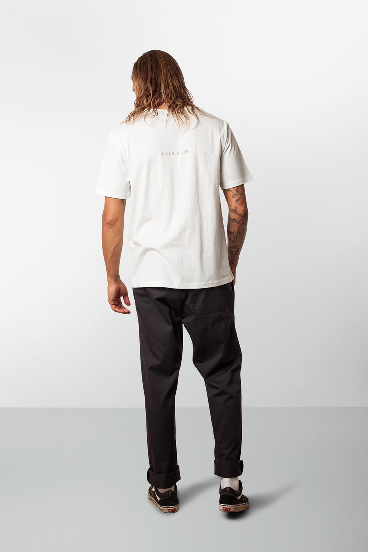 RHYTHM BASE T-SHIRT WHITE MODEL BACK