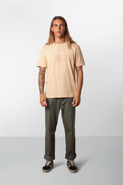 RHYTHM BASE T-SHIRT DUSTY PEACH MODEL FRONT