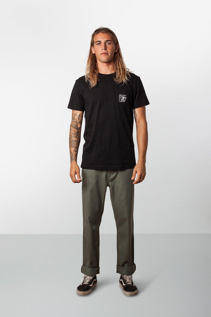 RHYTHM CAMERA COLLECTOR T-SHIRT BLACK MODEL FRONT