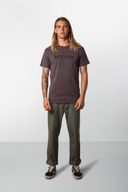 RHYTHM CLASSIC T-SHIRT CHARCOAL MODEL FRONT