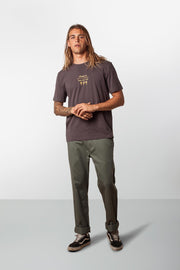 RHYTHM DAISY RADIO T-SHIRT CHARCOAL MODEL BACK