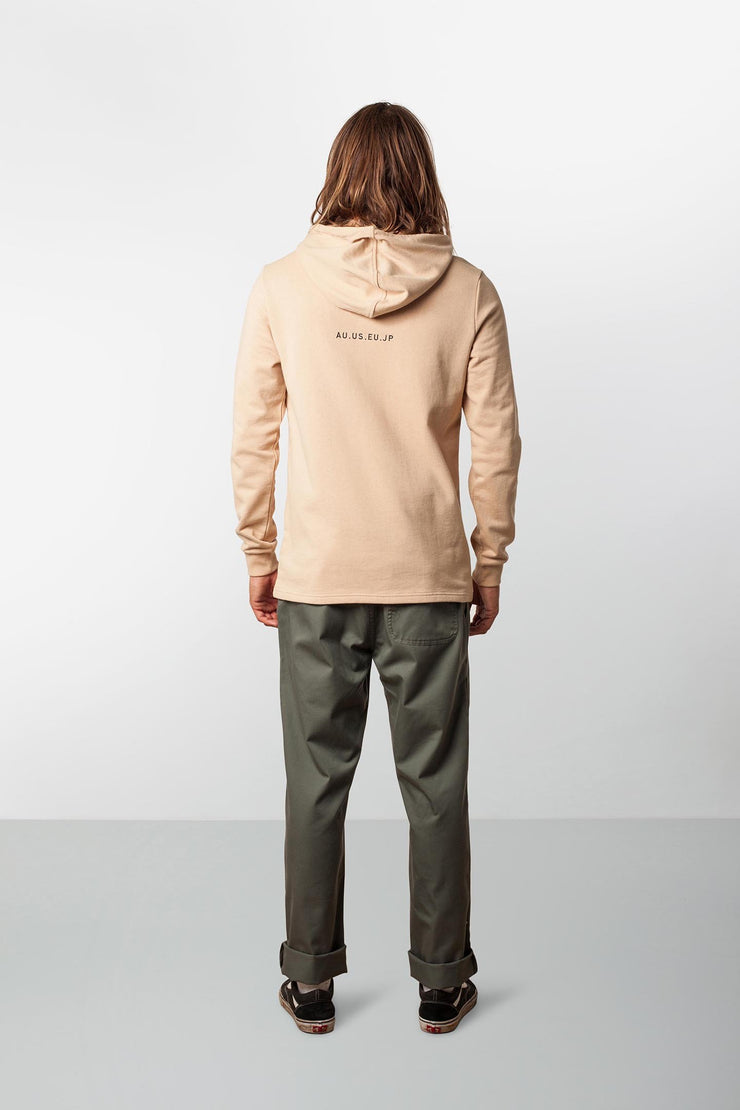 RHYTHM BASE HOOD DUSTY PEACH MODEL BACK