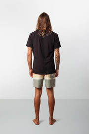 RHYTHM RETRO STRIPE BEACH SHORT OLIVE MODEL BACK