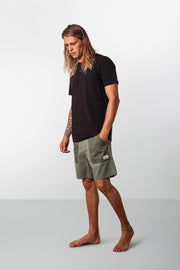 RHYTHM PATCHES MILITARY WALKSHORT OLIVE MODEL BACK