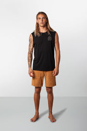 RHYTHM DATE PALM TANK BLACK MODEL FRONT