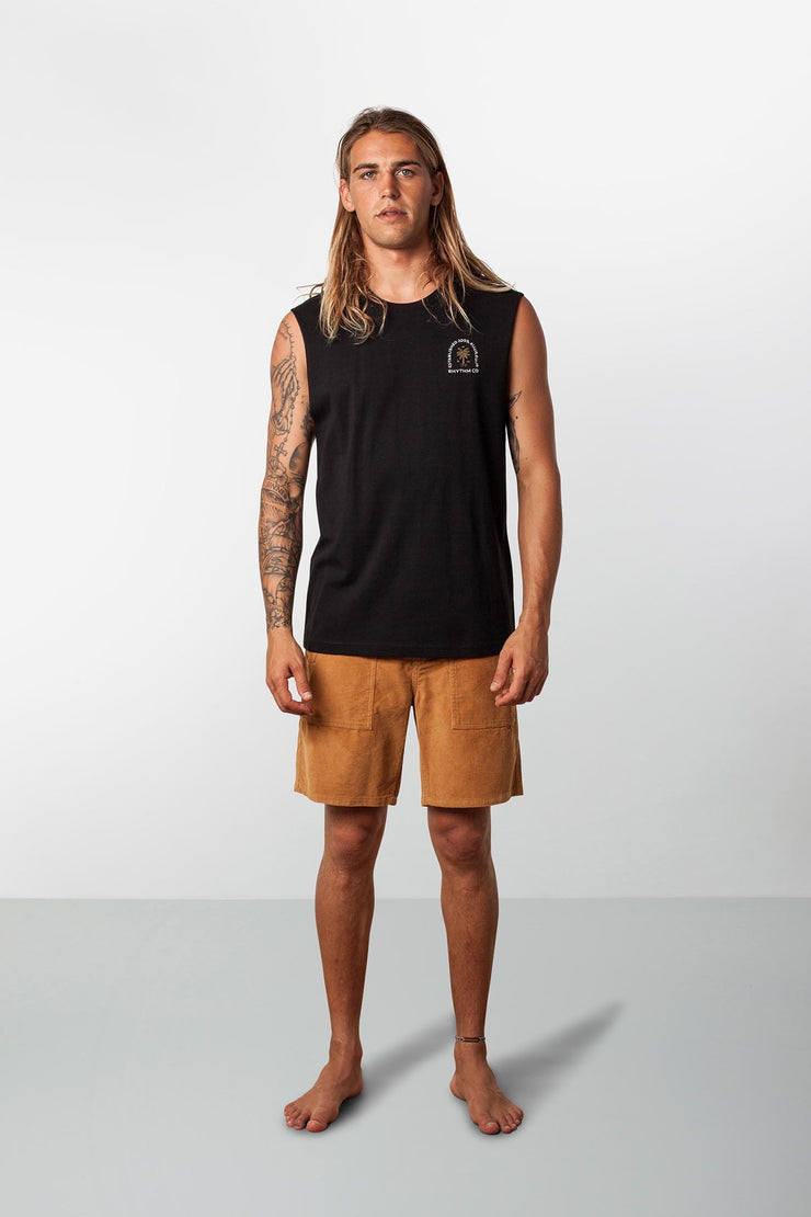 RHYTHM DATE PALM TANK BLACK MODEL FRONT