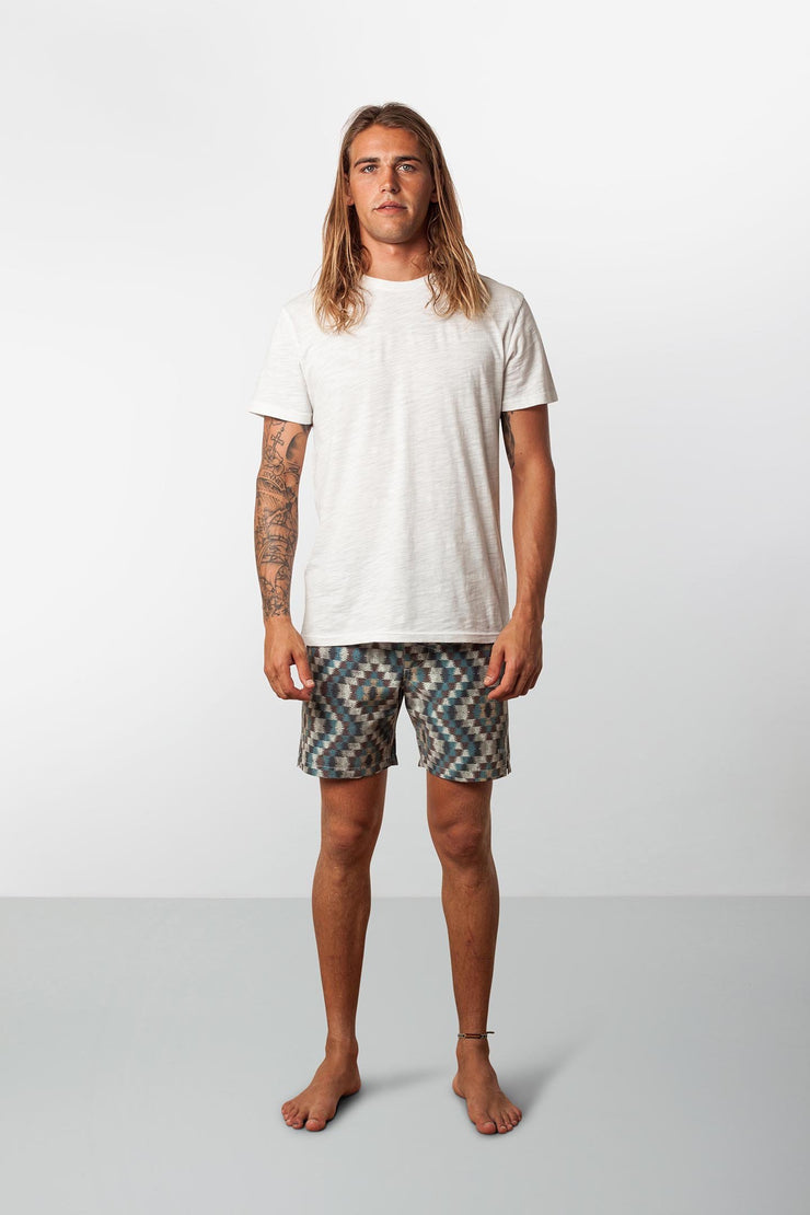 RHYTHM SHAMBALA BEACH SHORT NAVY MODEL FRONT