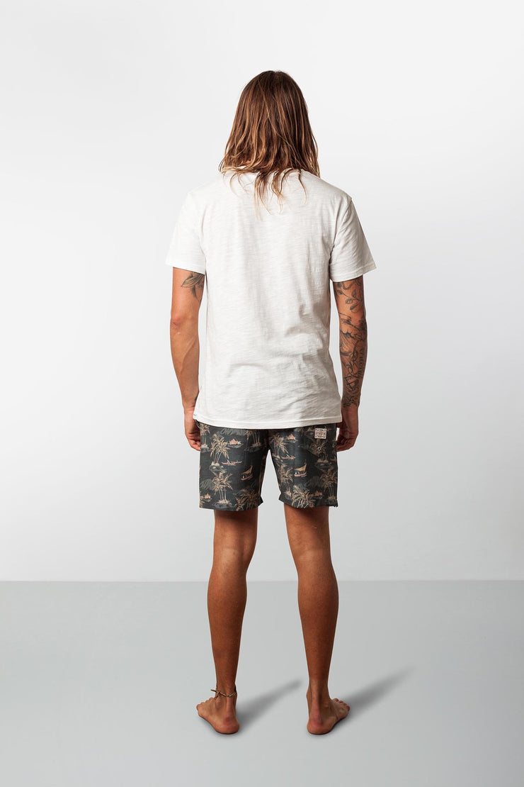 RHYTHM WAIKIKI BEACH SHORT NAVY MODEL FRONT