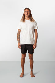 RHYTHM BLACK LABEL BEACH SHORT BLACK MODEL FRONT