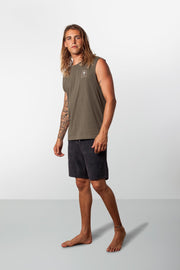 RHYTHM DATE PALM TANK OLIVE MODEL BACK