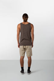 EVERYDAY STRIPE SINGLET CHARCOAL