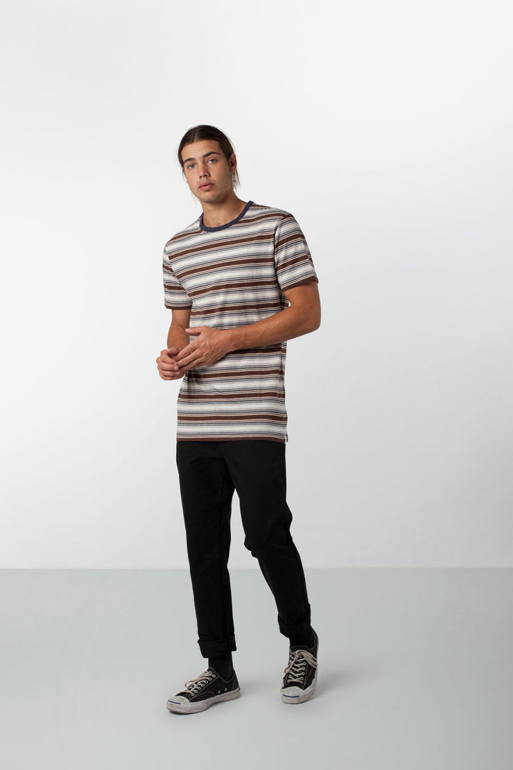 EVERYDAY STRIPE T-SHIRT VINTAGE TOBACCO