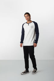 CONTRAST HENLEY NAVY / WHITE