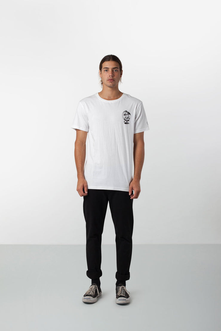 CRYING GLOBE T-SHIRT WHITE