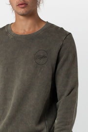 WASHED OUT PULLOVER DUSTED OLIVE