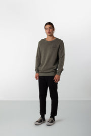 WASHED OUT PULLOVER DUSTED OLIVE