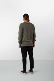 WASHED OUT PULLOVER DUSTED OLIVE