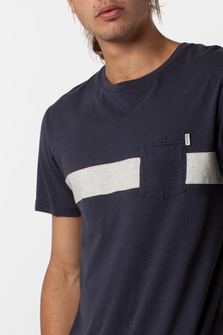 BEECHMONT T-SHIRT CHARCOAL / MUSTARD