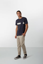 BEECHMONT T-SHIRT CHARCOAL / MUSTARD