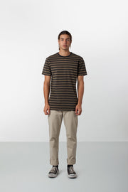 ESSENTIALS STRIPE T-SHIRT VINTAGE BLACK
