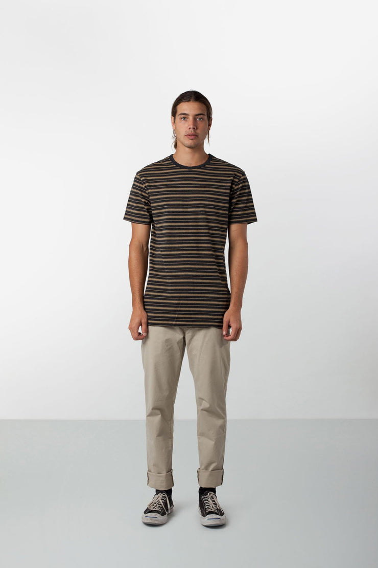 ESSENTIALS STRIPE T-SHIRT VINTAGE BLACK