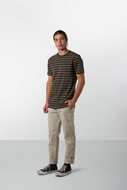 ESSENTIALS STRIPE T-SHIRT VINTAGE BLACK