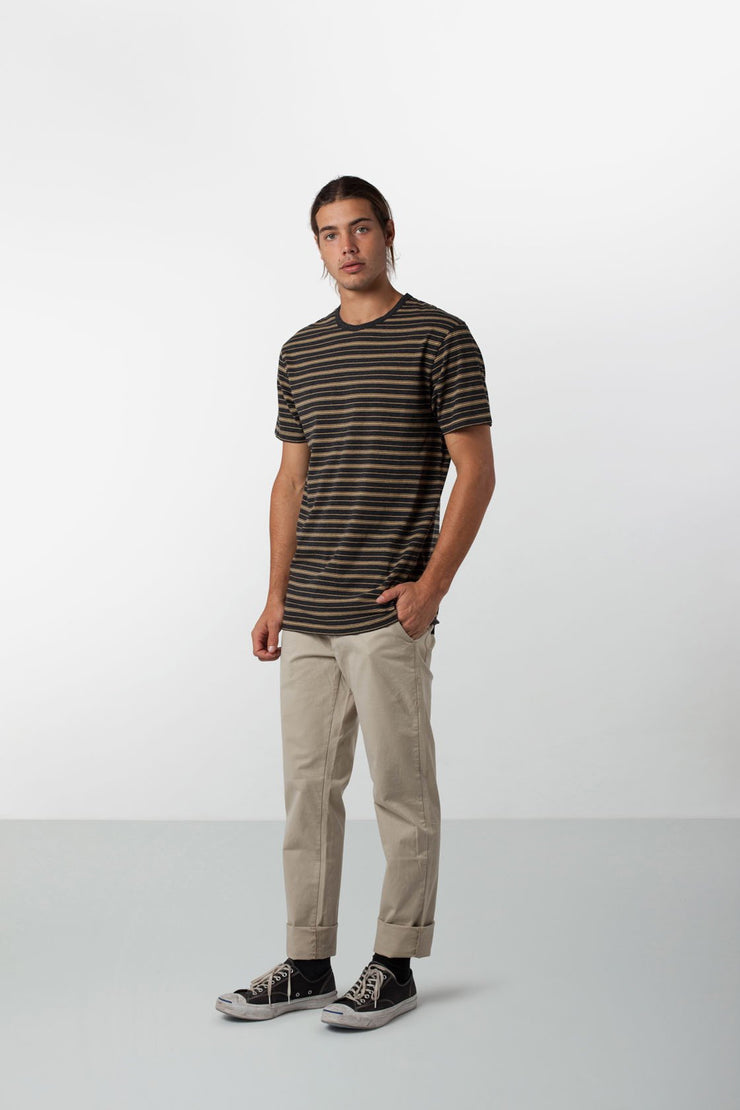 ESSENTIALS STRIPE T-SHIRT VINTAGE BLACK