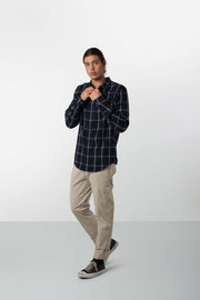 ANGLER LS SHIRT NAVY