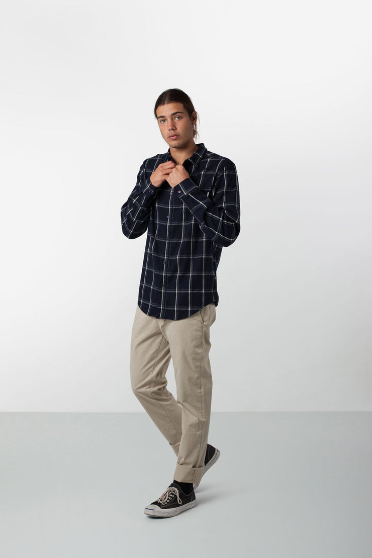 ANGLER LS SHIRT NAVY