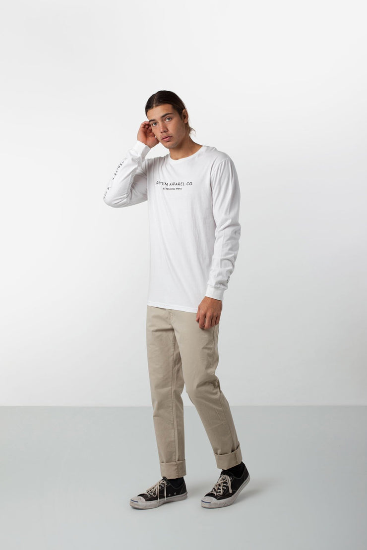 BARRACKS LS T-SHIRT WHITE